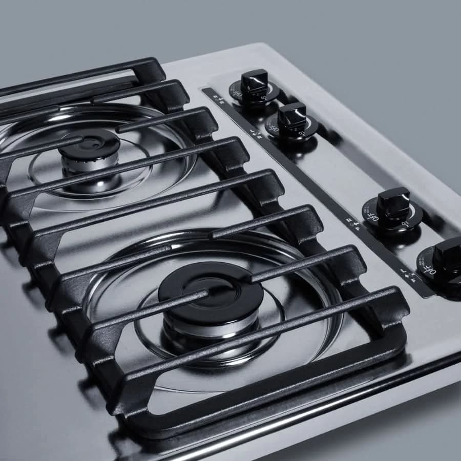 Summit 30 Wide 4 Burner Gas Cooktop Stainless Steel - ZTL053S