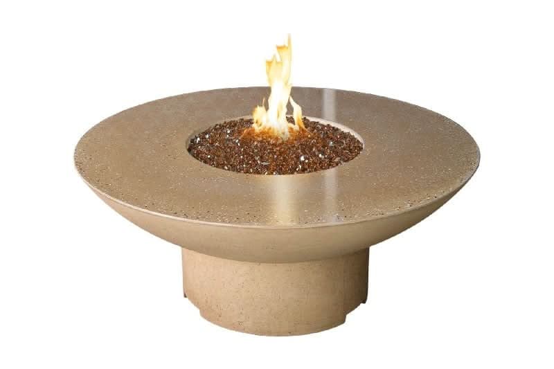 American Fyre Designs 20 Inch Round Lotus Firetable, Smoke, Propane Gas- 653-SM-11-M2PC