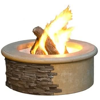 American Fyre Designs 39 Inch Round Contractor's Model Firepit, Smoke, Natural Gas- 685-SM-11-M6NC