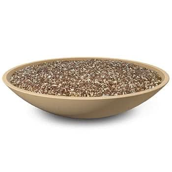 American Fyre Designs 48 Inch Marseille Round Fire Bowl, Black Lava, Natural Gas- 751-BA-11-M6NC