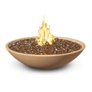 American Fyre Designs 40 Inch Marseille Round Fire Bowl, Smoke, Natural Gas- 752-SM-11-M6NC