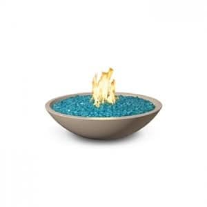 American Fyre Designs 24 Inch Marseille Round Fire Bowl, Smoke, Natural Gas- 755-SM-11-M2NC