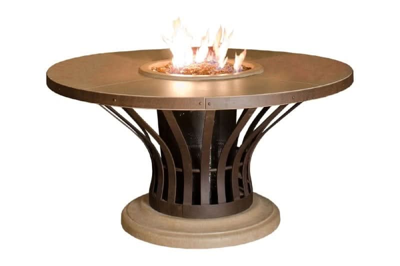 American Fyre Designs 28 Inch Fiesta Round Dining Firetable, Smoke, Natural Gas- 775-SM-11-M2NC