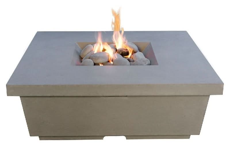 American Fyre Designs 15 1/2 Inch Contempo Square Firetable, Dark Basalt, Natural Gas- 784-DB-11-M2NC