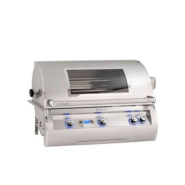 Fire Magic Echelon Diamond E790I - 36-Inch 3-Burner Built-In Grill with Magic View Window, Rotisserie and Digital Thermometer - Liquid Propane Gas - E790I-8E1P-W