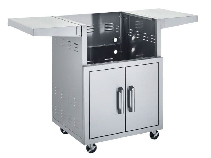 Broilmaster Stainless Steel 25-Inch Cart with 2 Fold-Down Side Shelves - BSACT25