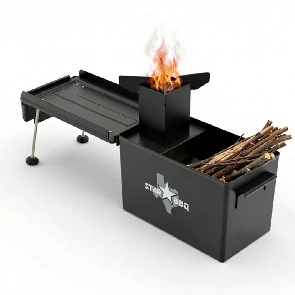 StarBBQ™ Rocket Stove Camper Box – Military-Grade Ammo Can Portable Stove | STARBBQ-RSBBOX