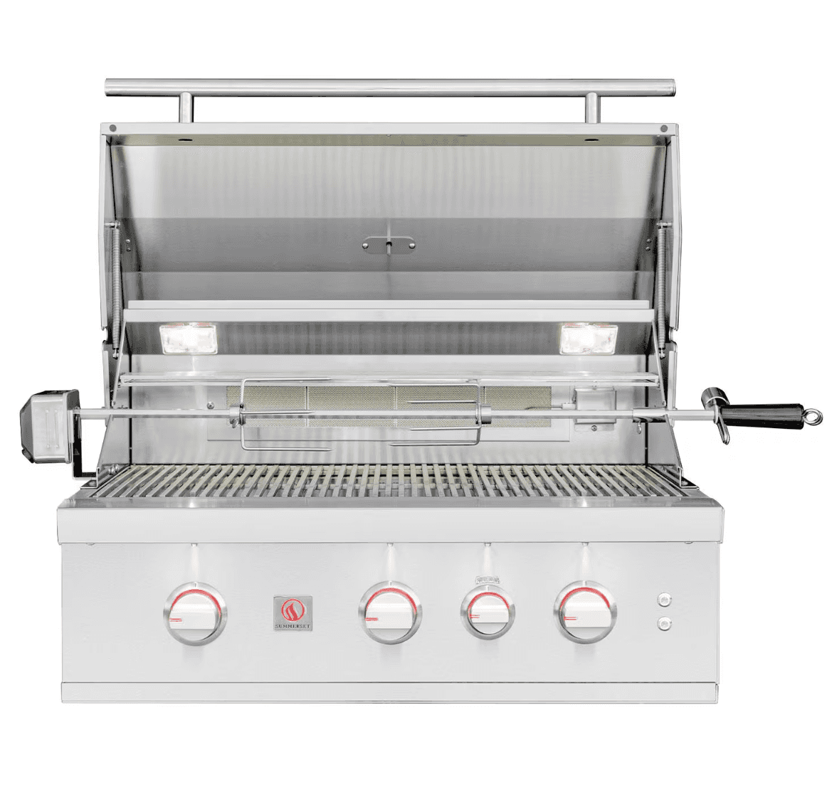 Summerset TRL Pro 32-in 3 Burner Built-In Natural Gas Grill w/ Rear Infrared Burner & Rotisserie Kit - TRLPRO32