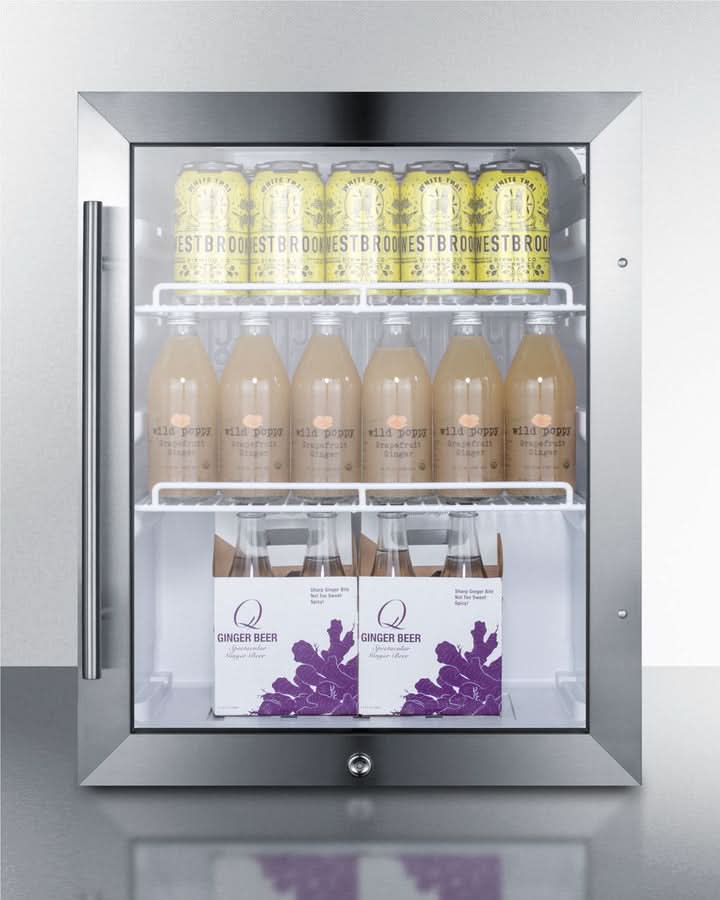 Summit SCR314L 19 Countertop Refrigerator w/ Front Access Left Handle Door - SCR314LLHD