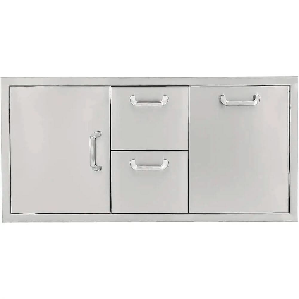 Eloquence 260 Series 42 Inch Door, Double Drawer & Roll Out Trash Bin Combo - Eloquence-260-DDC-42TR