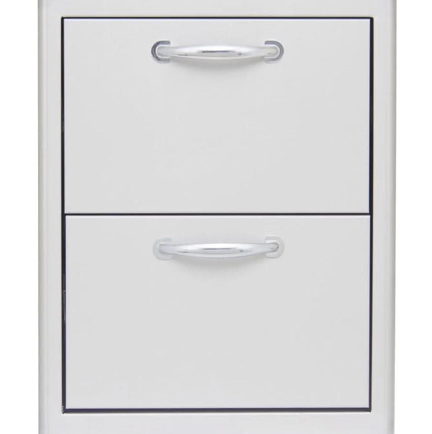 Blaze 16-Inch Stainless Steel Double Access Drawer - BLZ-DRW2-R-LT
