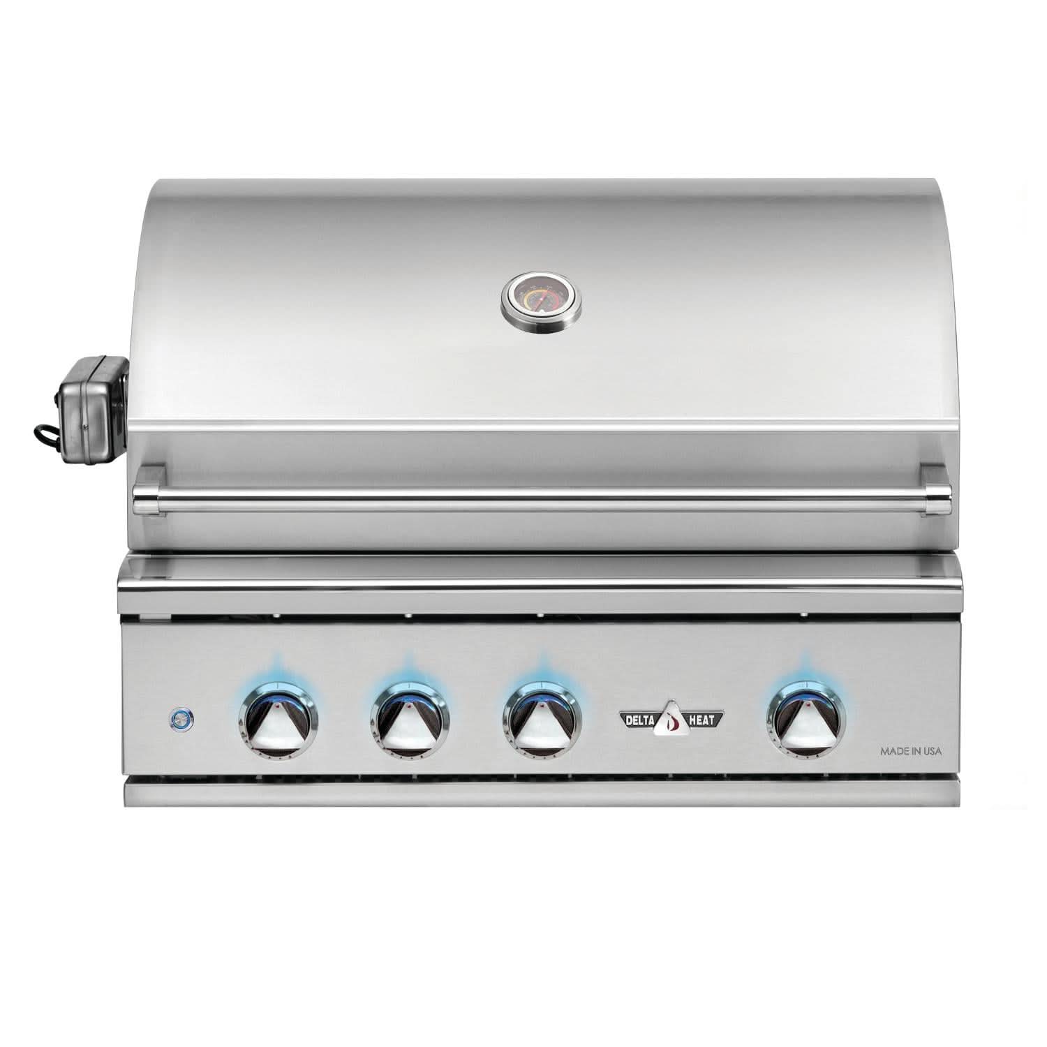 Delta Heat - 32-Inch 3-Burner Built-In Grill with Sear Zone and Infrared Rotisserie Burner - Open Box - Natural Gas - DHBQ32RS-DN-OB
