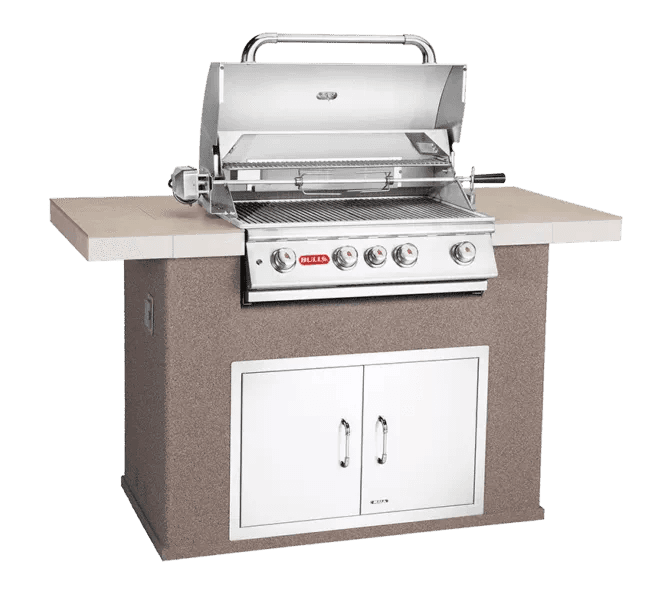 Bull Island Master Q Outdoor Kitchen & Stainless Steel Grill Rock Base - 31005-LP