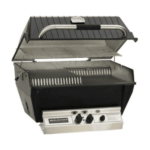 Broilmaster Premium Series- 24-Inch 2-Burner Built-In Grill with Standard Burners - Liquid Propane Gas - P4XF