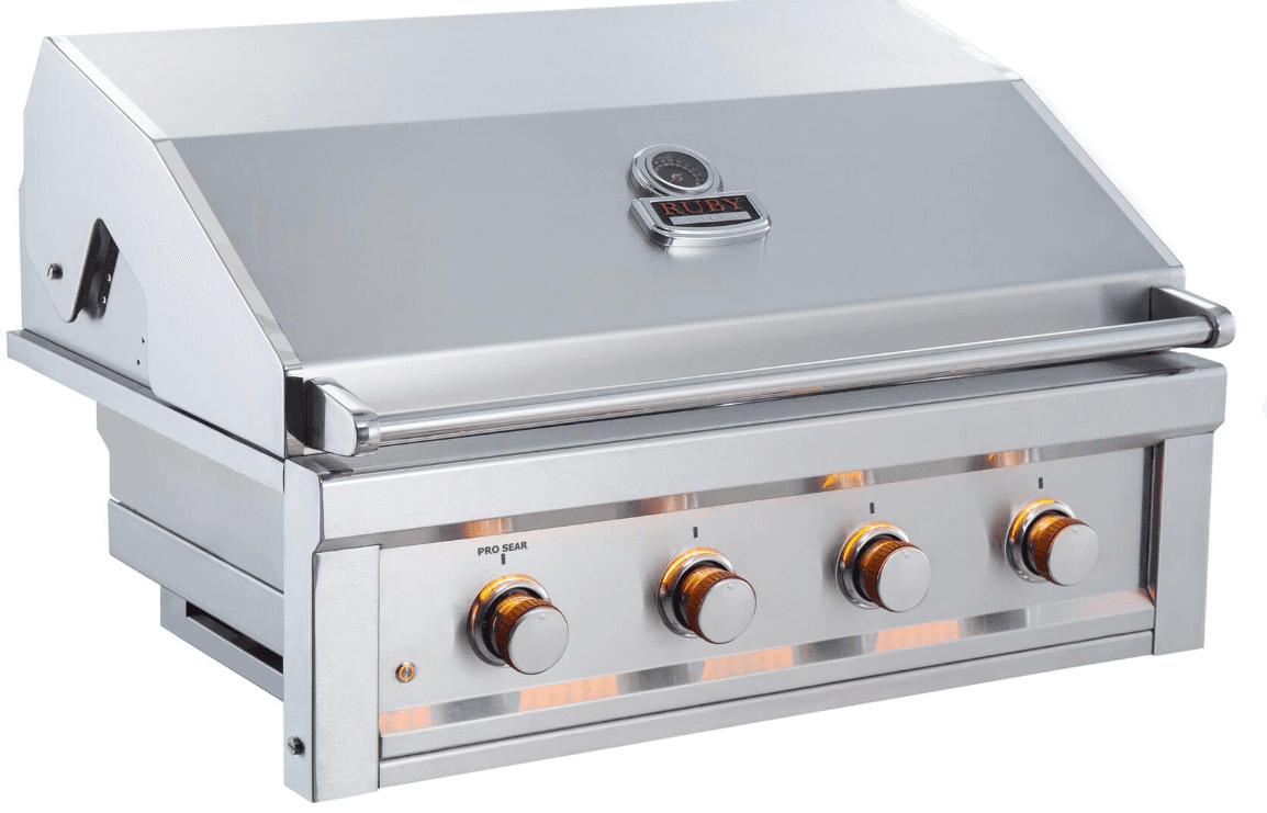 Sunstone Ruby - 36-Inch 4-Burner Built-In Grill with Pro Sear - Natural Gas - RUBY4B-NG