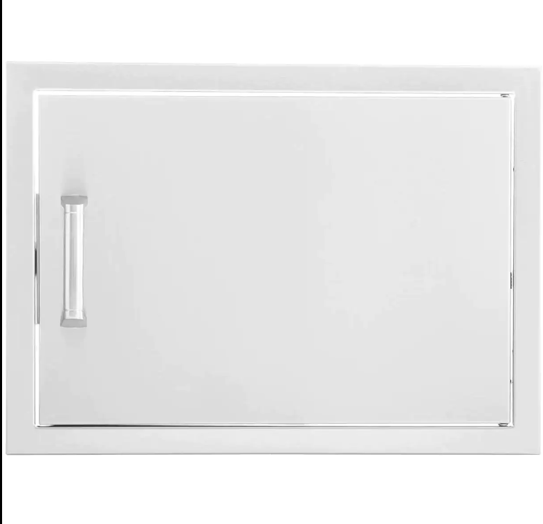 PCM 24-Inch Stainless Steel Reversible Single Access Door, Horizontal, Contempo - BBQ-260-SH-2014 + BBQ-350H-Handle