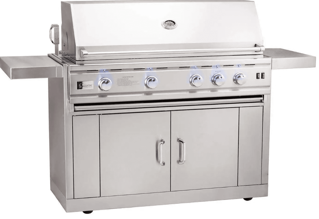 Summerset TRL Deluxe - 44-Inch 4-Burner Freestanding Grill - Liquid Propane Gas - TRLD44-LP + CART-TRLD44-DC